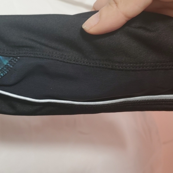 Adore Me leggings black teal mesh Size Large - Picture 3 of 7